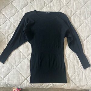 Black Women's Batwing/Dolman Sleeve Tunic Sweater- Size S